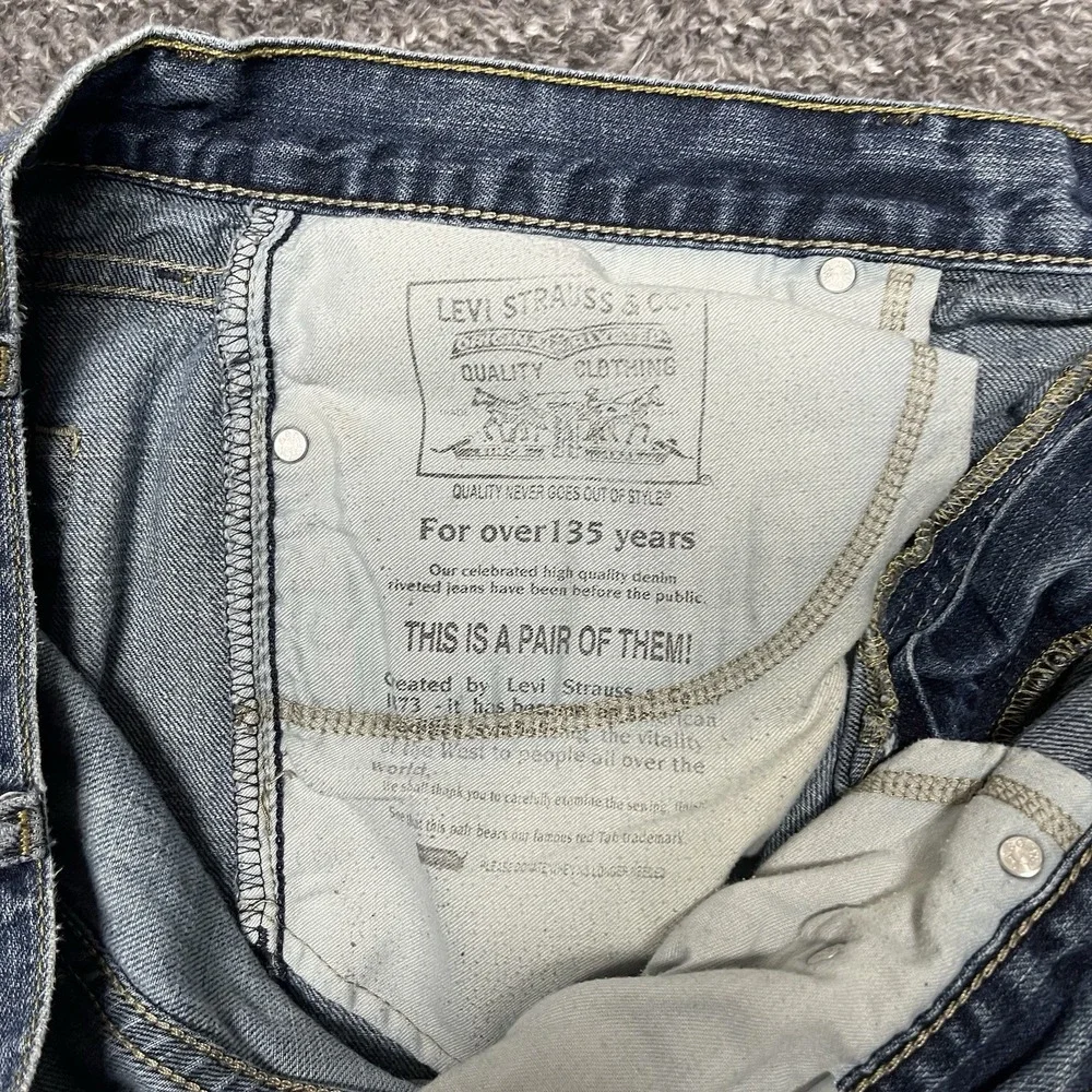 Levis 514‎ Jeans Mens 38x32 Blue Straight Denim Workwear Medium Wash